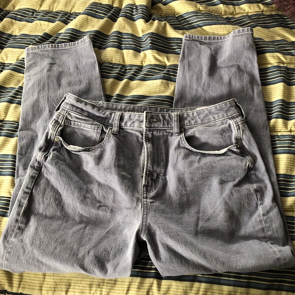 Purple AE mom jeans
